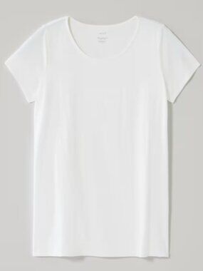 Pure Jill Scoop-Neck Elliptical Tee, White, Size Large, like new, Heritage Style